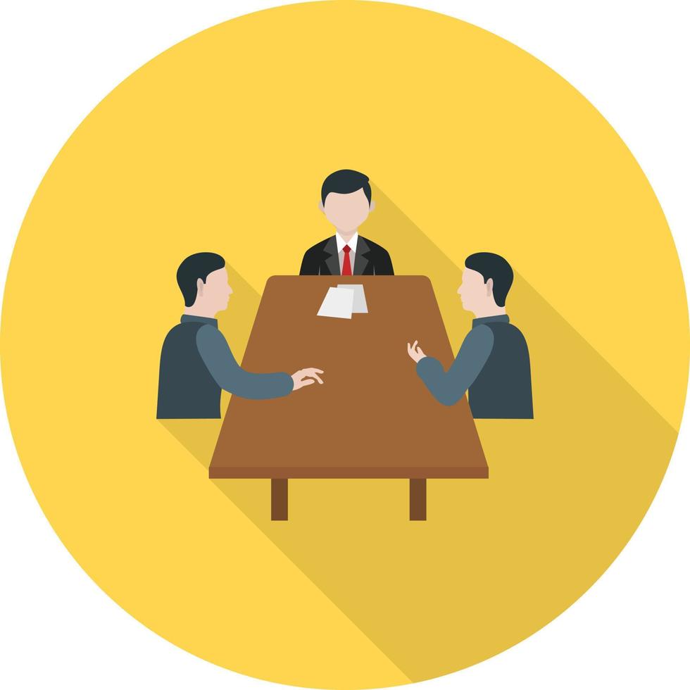 Conference Call Flat Long Shadow Icon vector