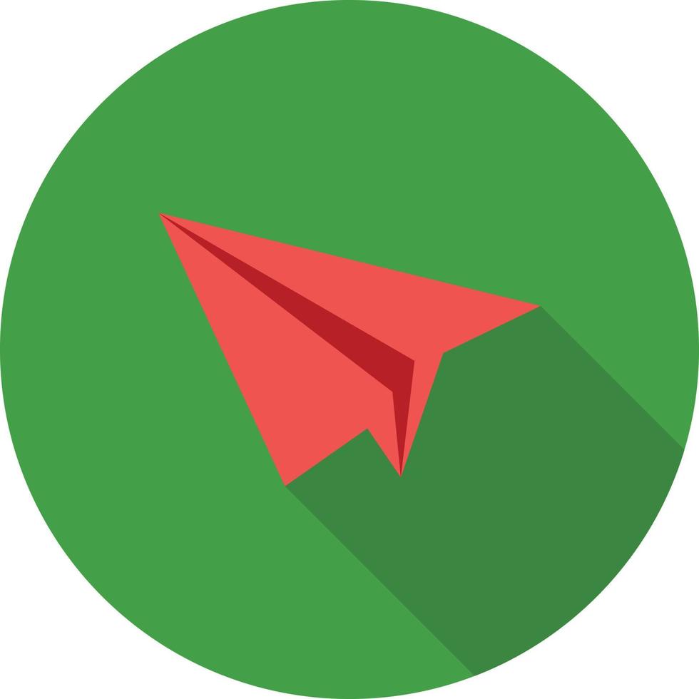 Paper Plane Flat Long Shadow Icon vector