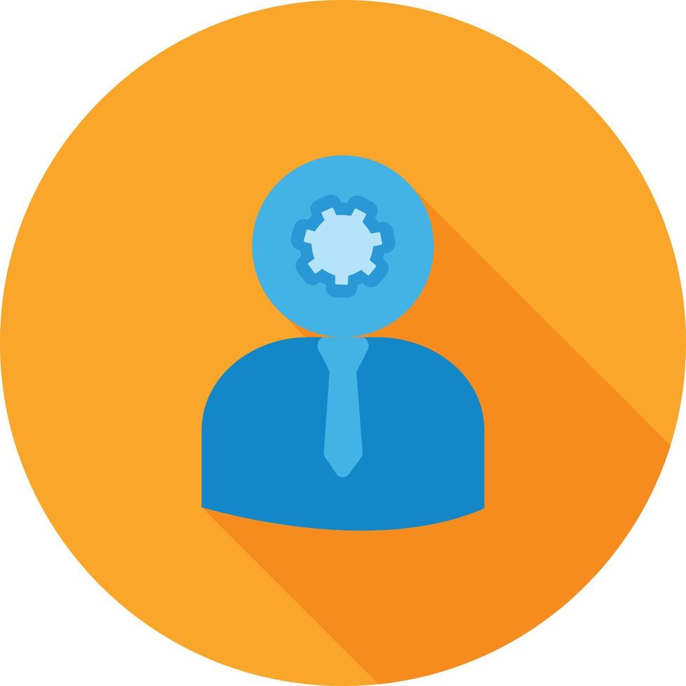 Admin Roles Flat Long Shadow Icon vector