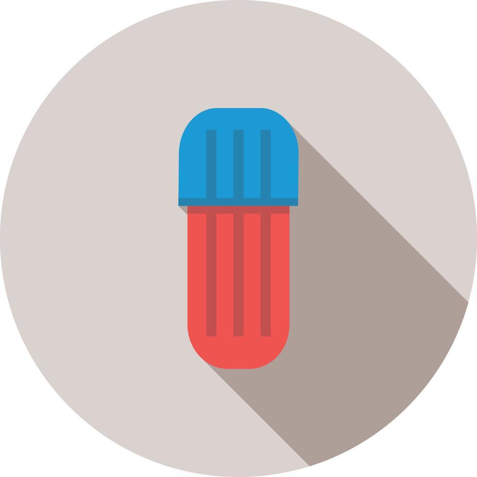 Amalgam Capsule Flat Long Shadow Icon vector