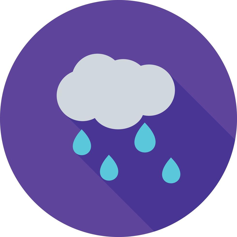 Rainfall Flat Long Shadow Icon vector
