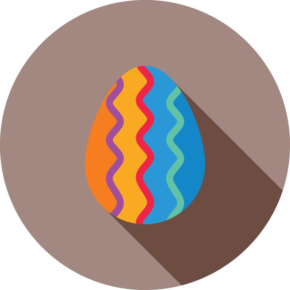Easter Egg IV Flat Long Shadow Icon vector