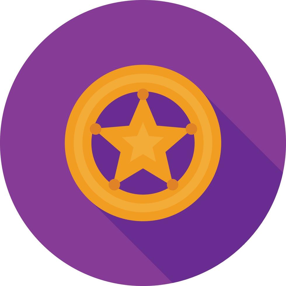 Badge Flat Long Shadow Icon vector