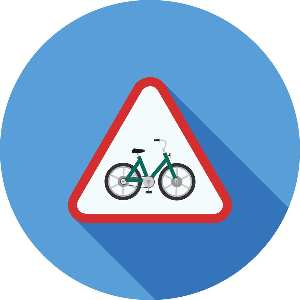 Cycle Stand sign Flat Long Shadow Icon vector