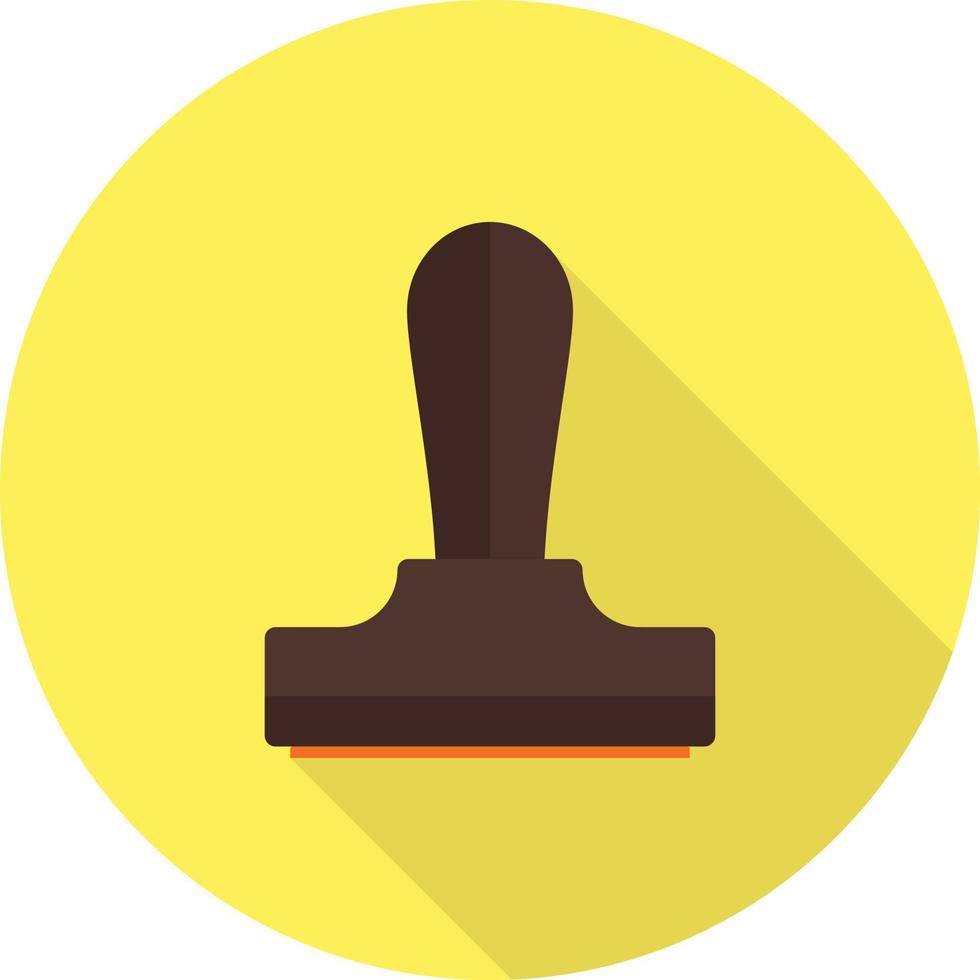 Ink Stamp Flat Long Shadow Icon vector