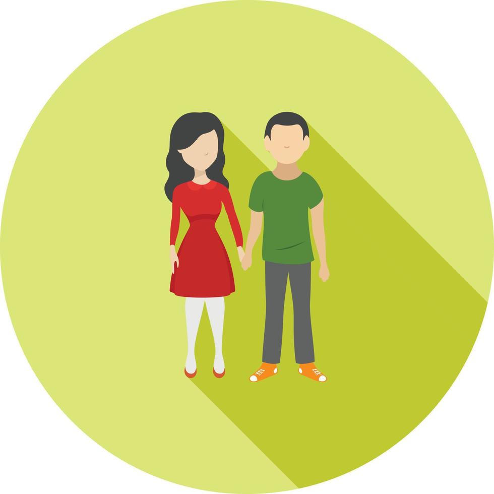 Holding hands Flat Long Shadow Icon vector