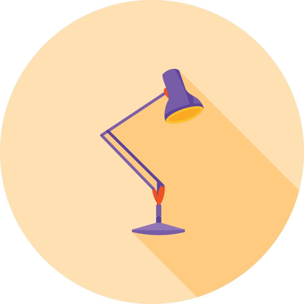 Lamp Flat Long Shadow Icon vector