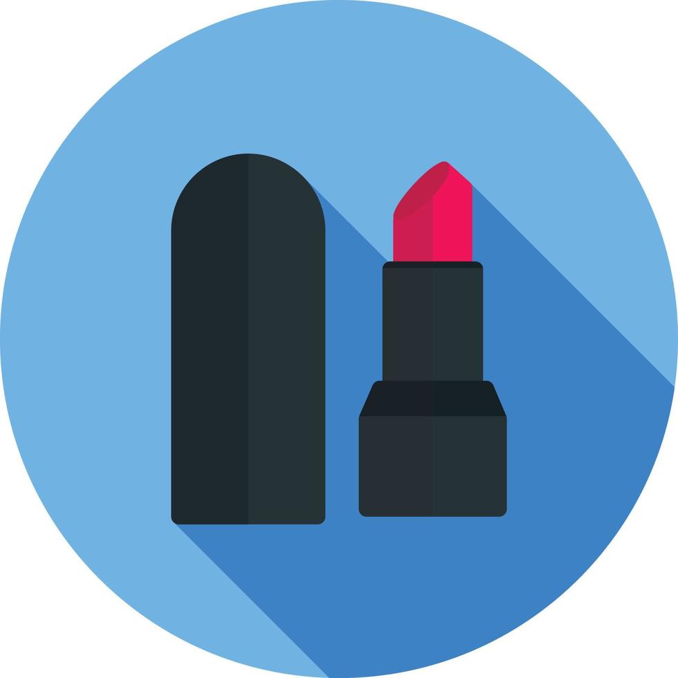 Lipstick Flat Long Shadow Icon vector