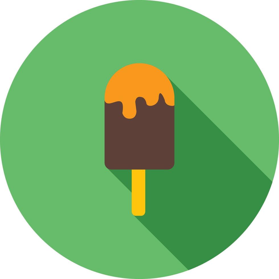 Ice Lolly Flat Long Shadow Icon vector