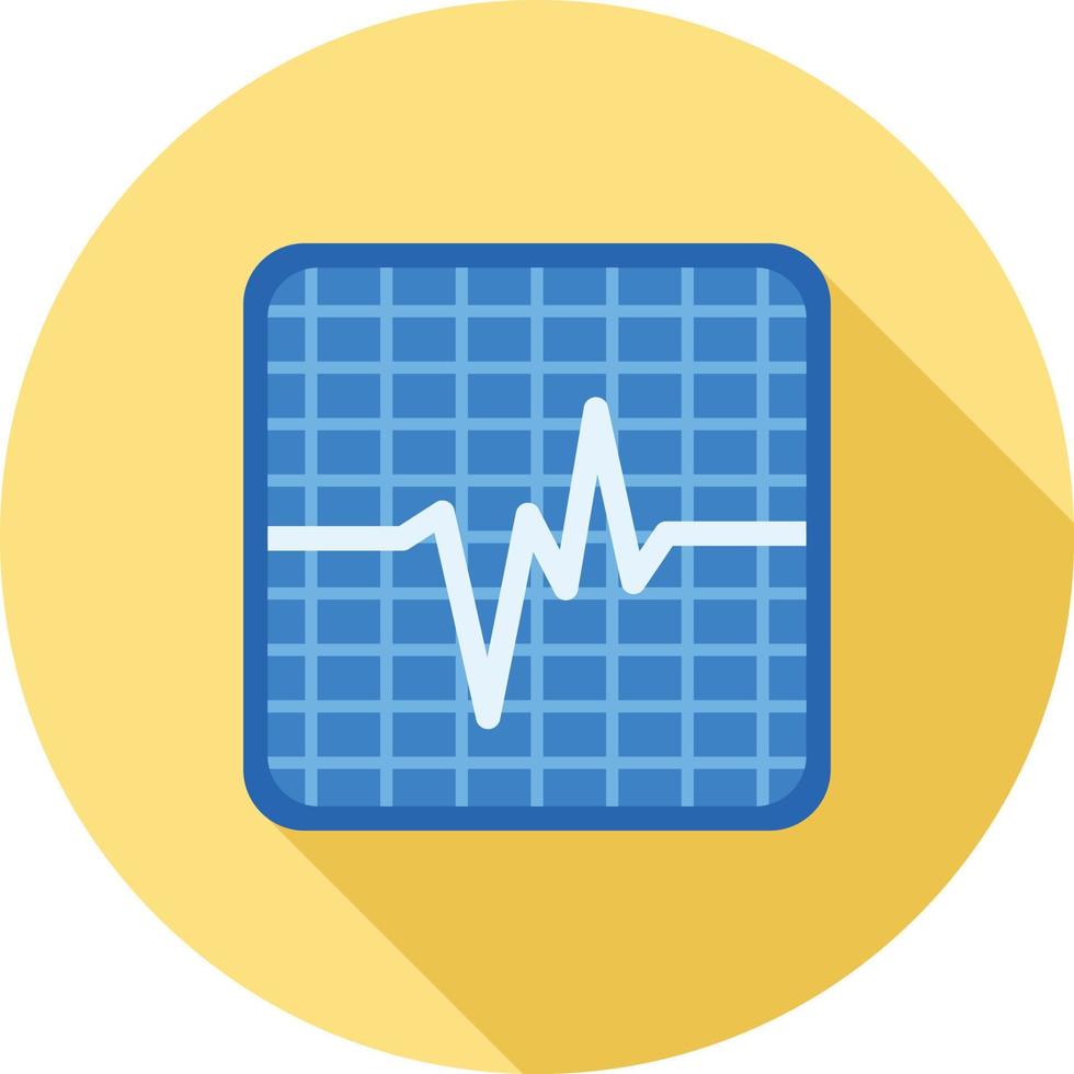 Earthquake Reading Flat Long Shadow Icon vector