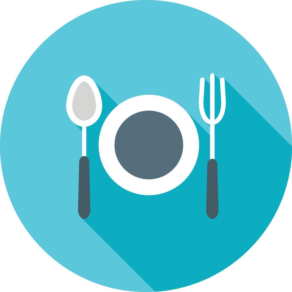 Dinner Flat Long Shadow Icon vector