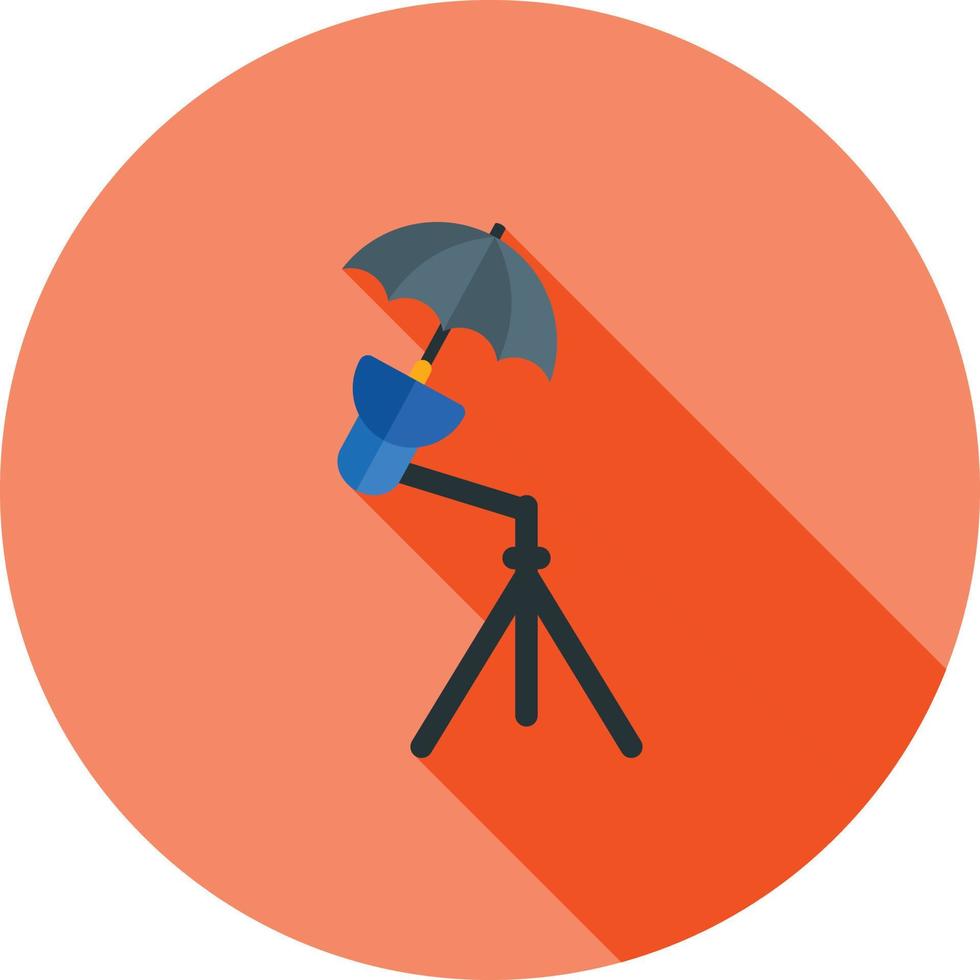 Umbrella Stand Flat Long Shadow Icon vector