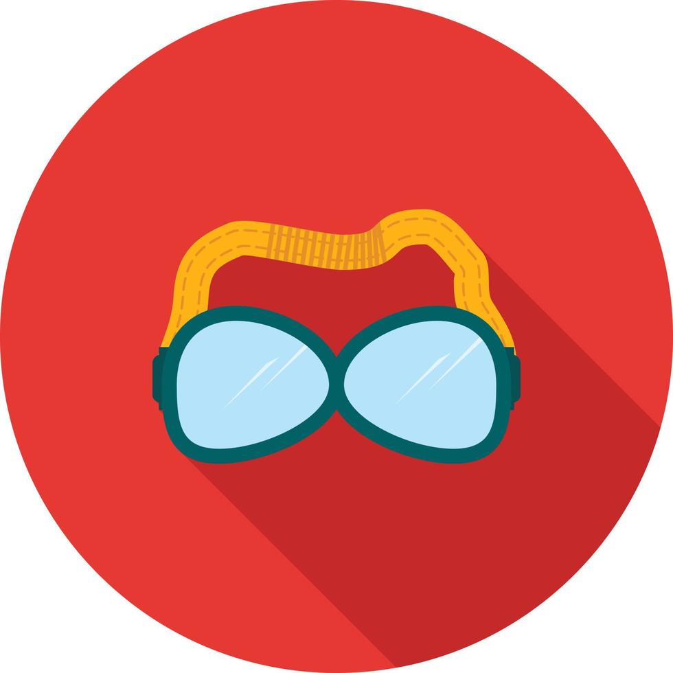 Goggles Flat Long Shadow Icon vector