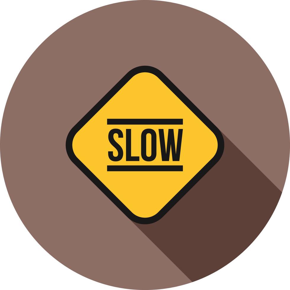 Slow Flat Long Shadow Icon vector