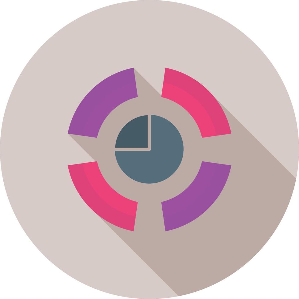 Predictive Analytics Flat Long Shadow Icon vector