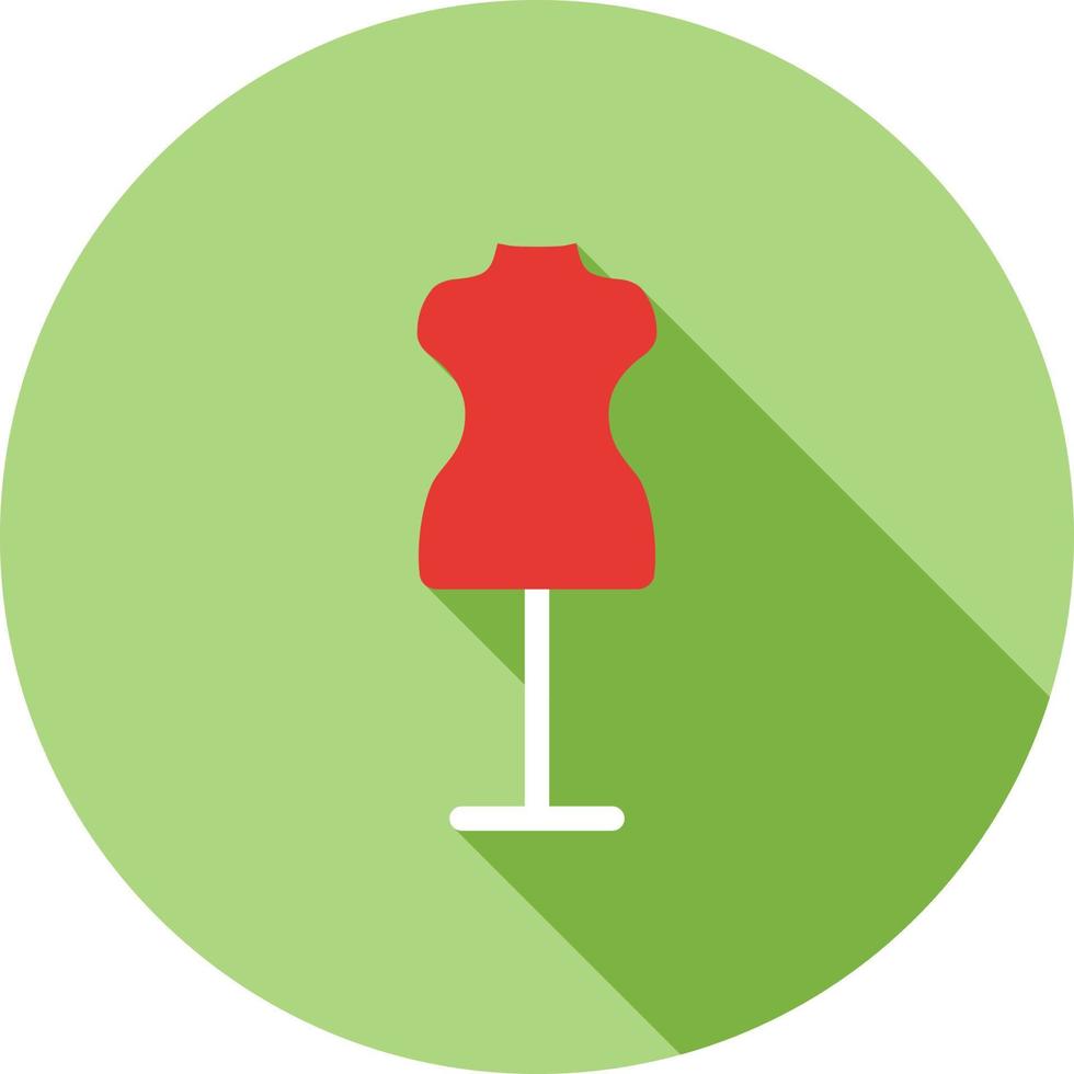 Mannequin Flat Long Shadow Icon vector