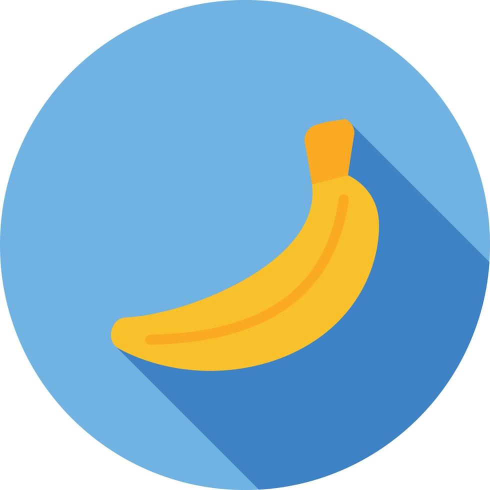 icono de sombra larga plana de plátanos vector