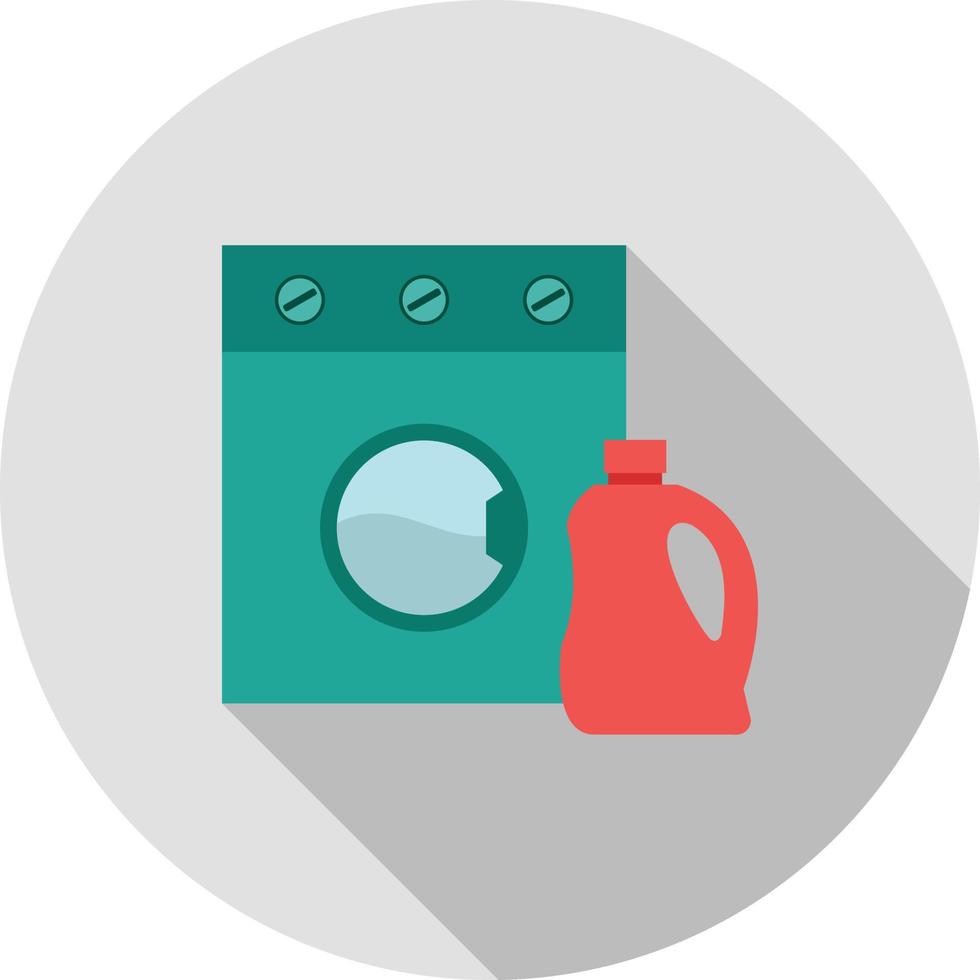 Laundry Detergent Flat Long Shadow Icon vector