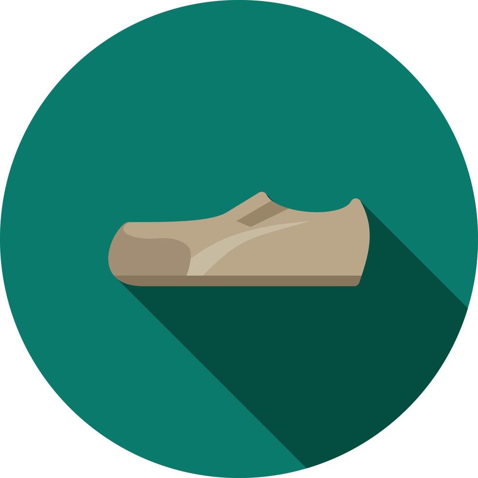 Casual Shoes Flat Long Shadow Icon vector