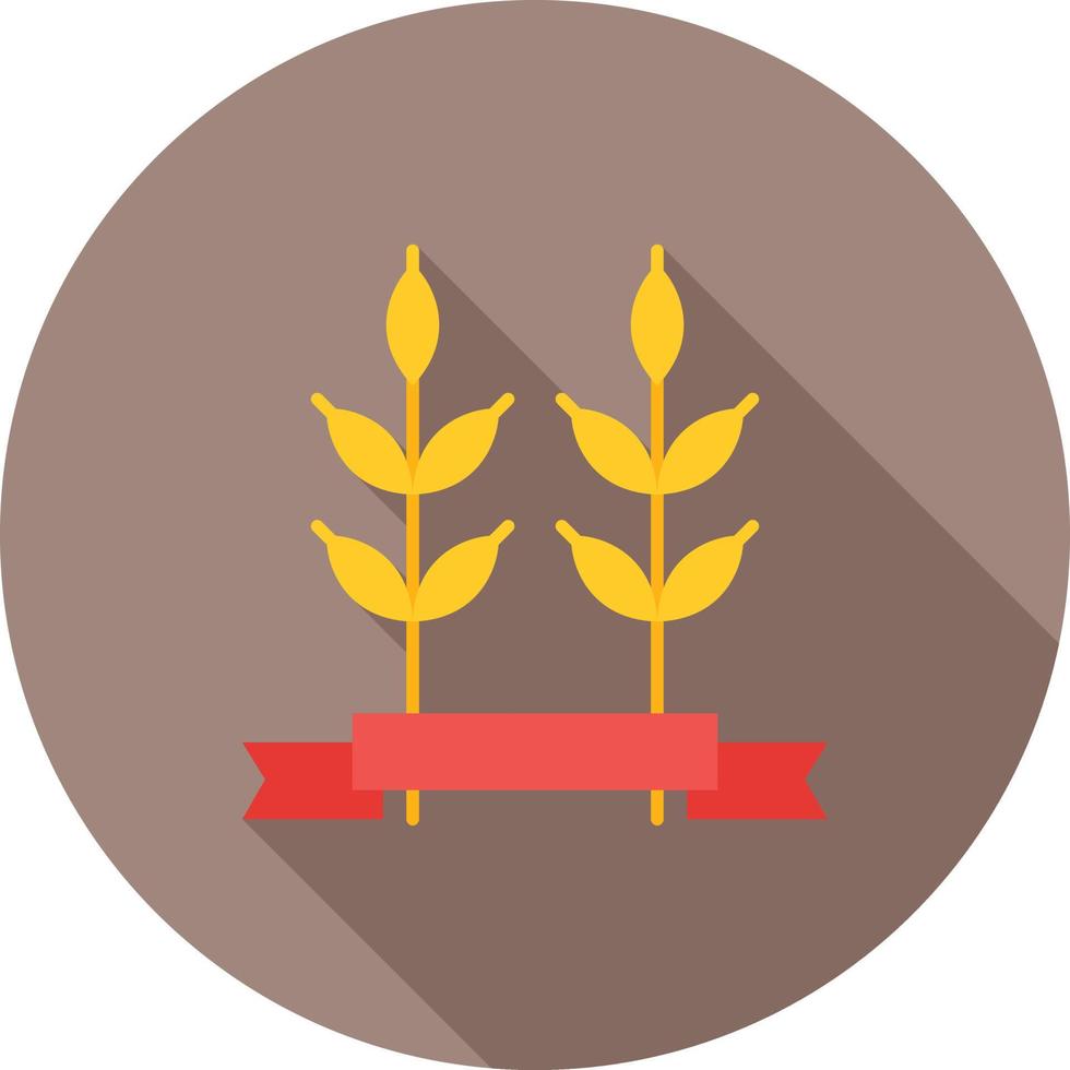 Wheat Flat Long Shadow Icon vector