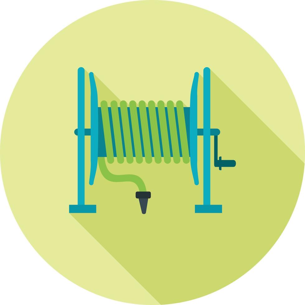 Hose Flat Long Shadow Icon vector