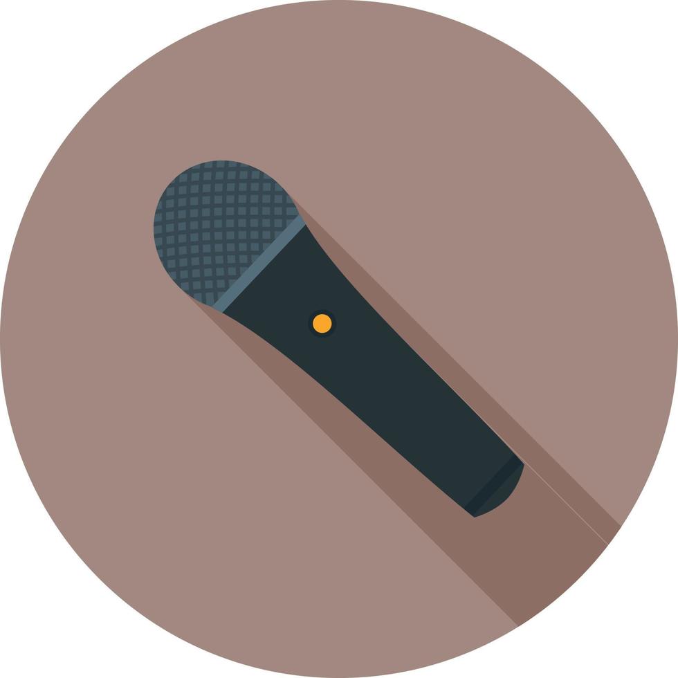 Wireless Microphone Flat Long Shadow Icon vector