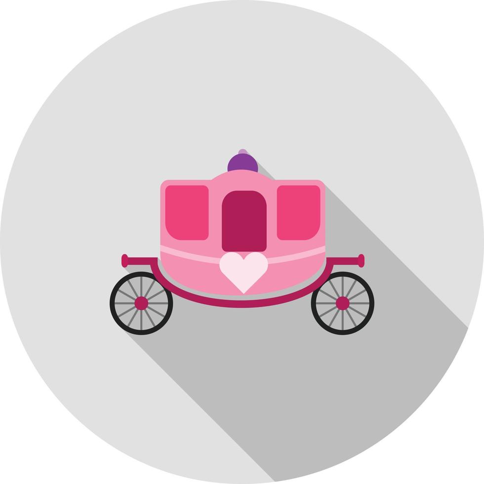 Carriage Flat Long Shadow Icon vector