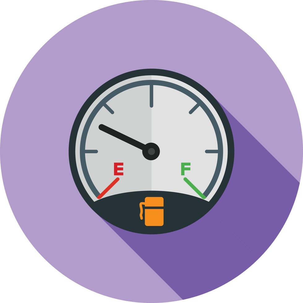 Fuel Consumption Flat Long Shadow Icon vector