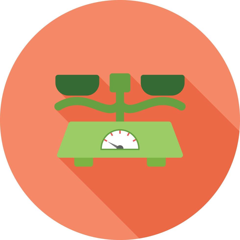 Measuring Scale Flat Long Shadow Icon vector