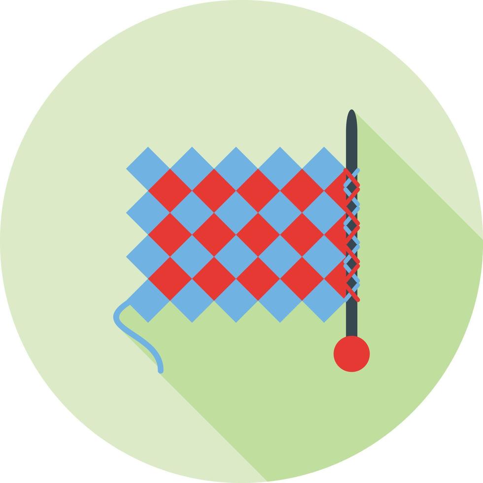 Knitting Flat Long Shadow Icon vector