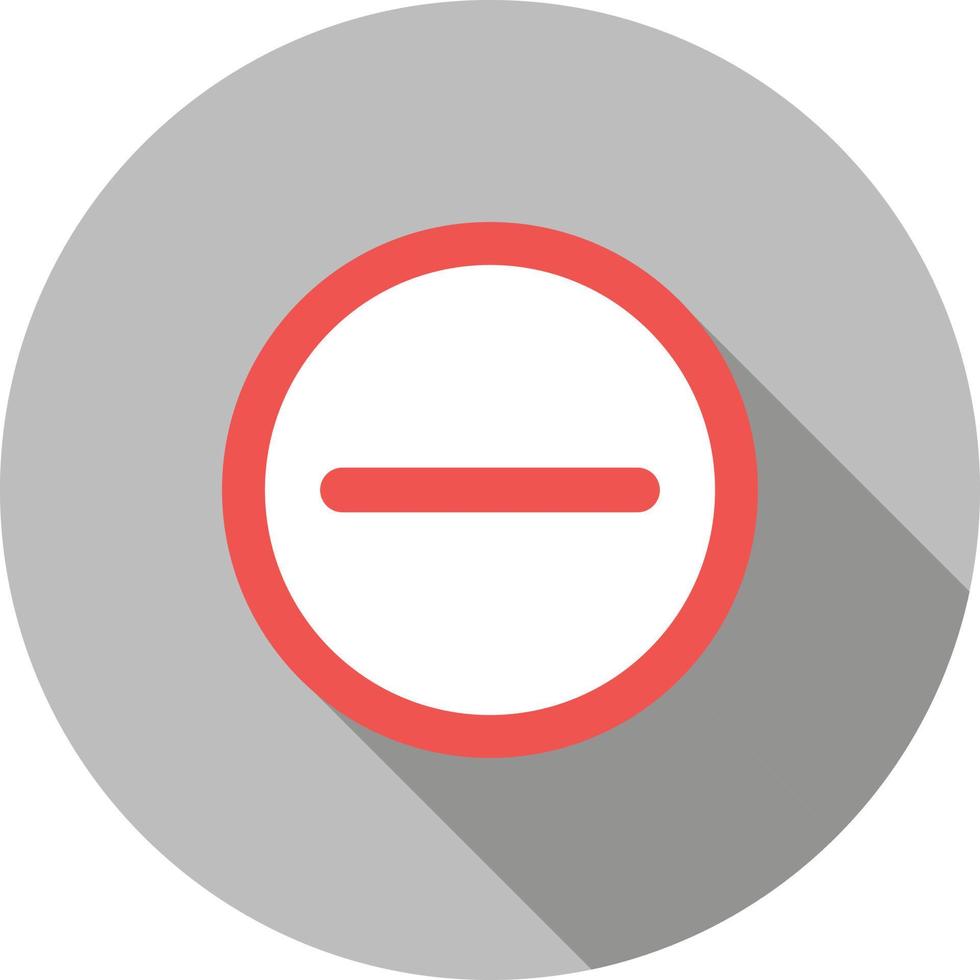 Entry Prohibited Flat Long Shadow Icon vector