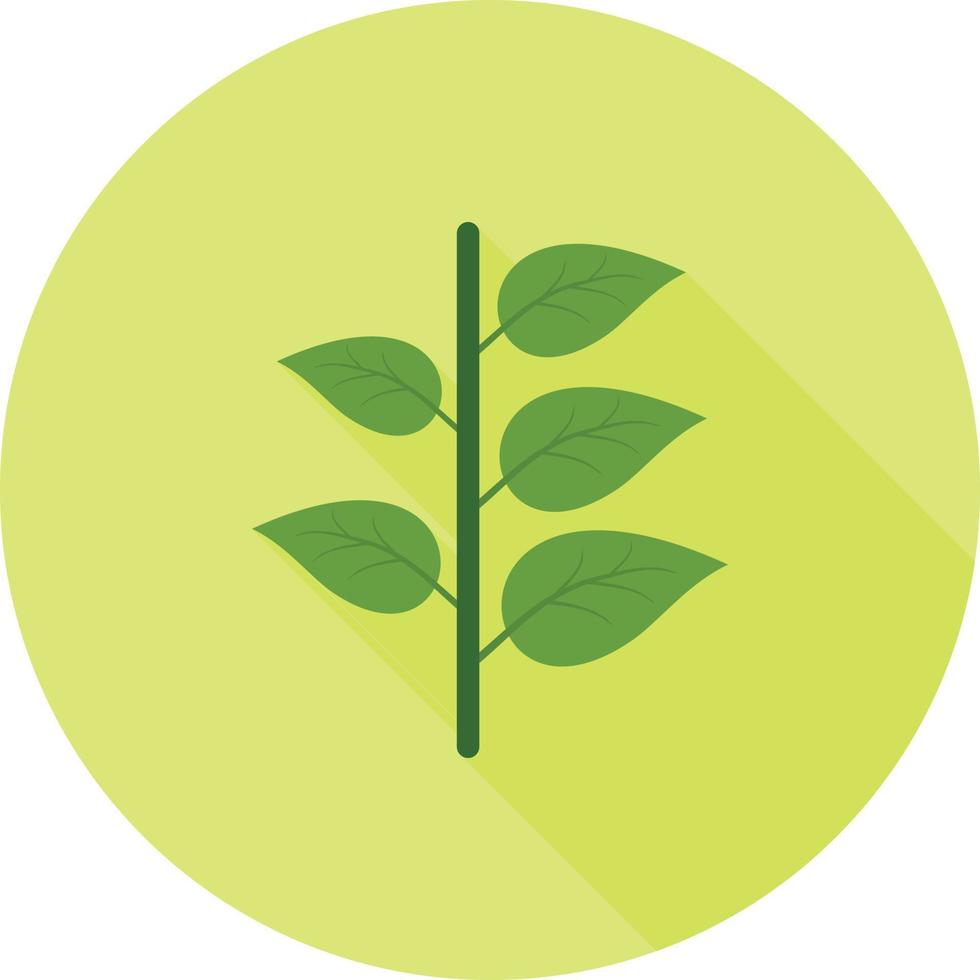 planta iii plana larga sombra icono vector