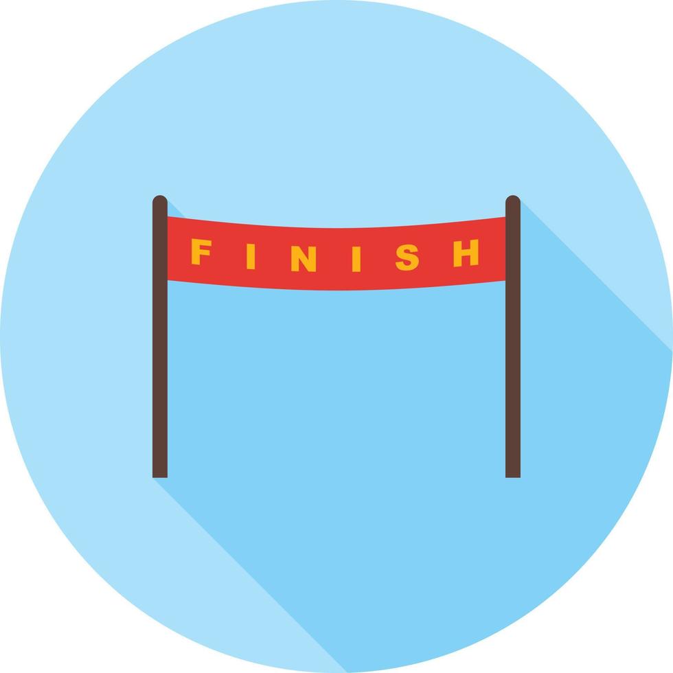 Finish Line Flat Long Shadow Icon vector