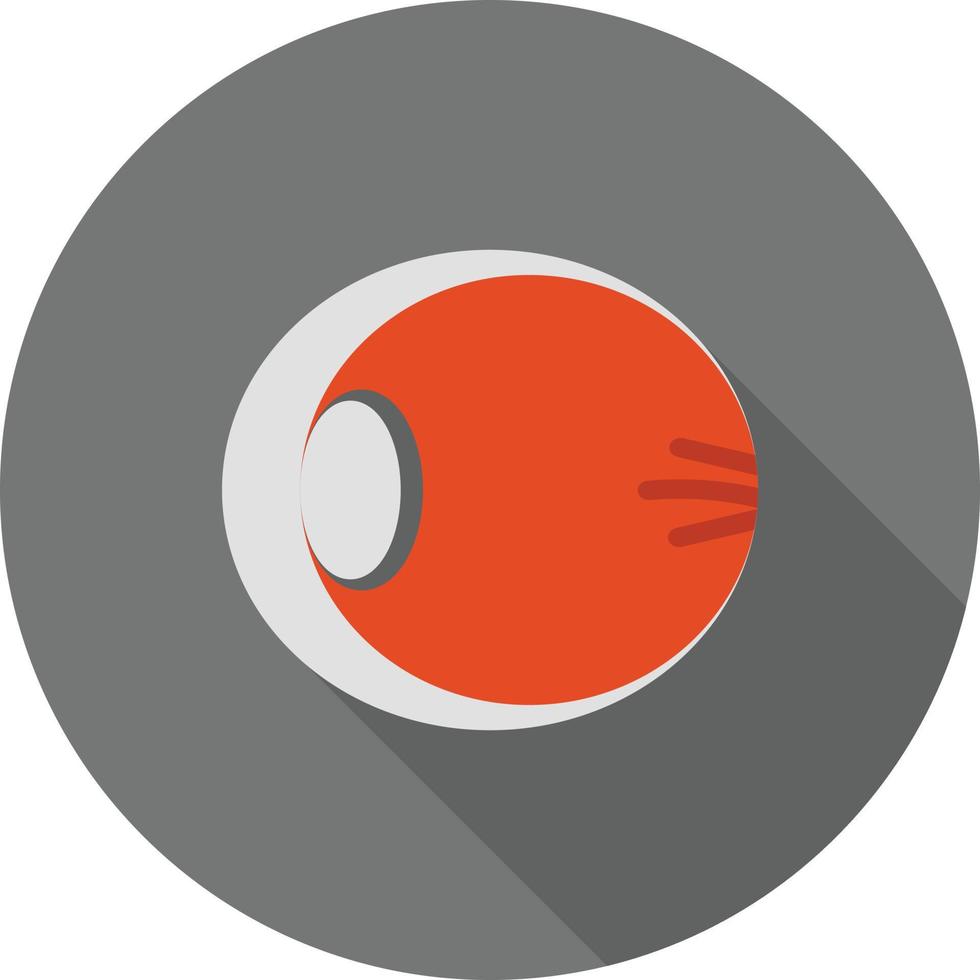 Inside View of Eye Flat Long Shadow Icon vector