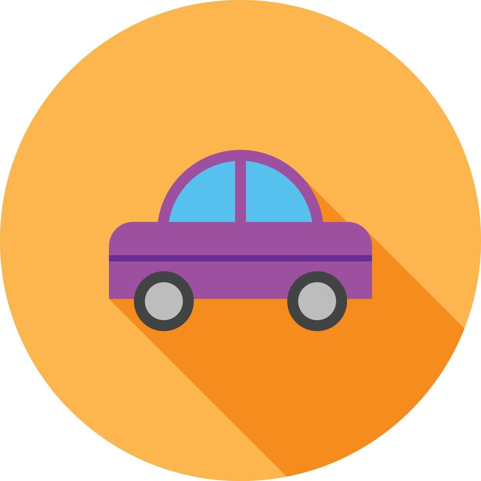 Toy Car I Flat Long Shadow Icon vector