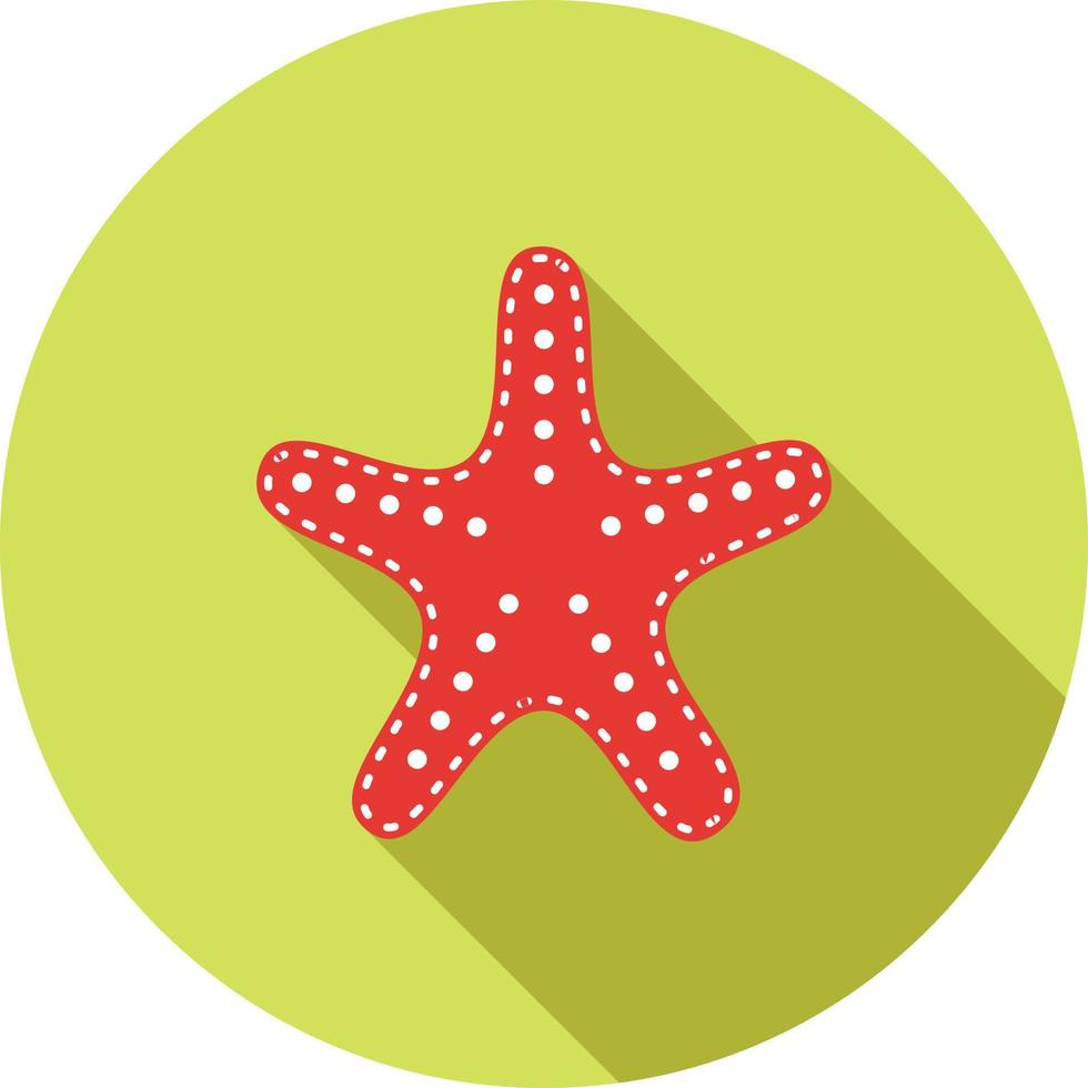 Starfish Flat Long Shadow Icon vector