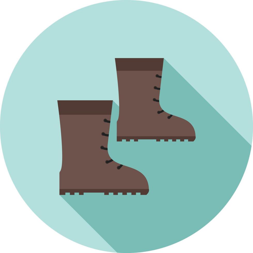 Boots Flat Long Shadow Icon vector