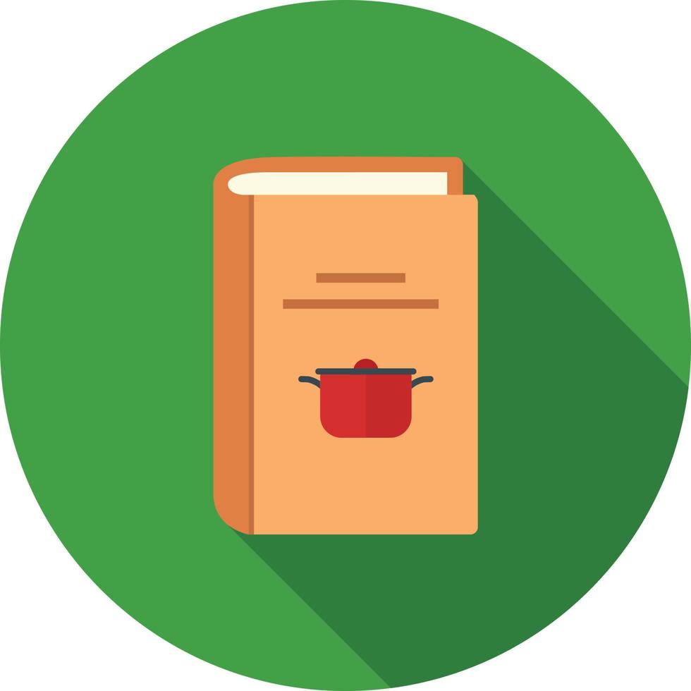 Soup Recipes Flat Long Shadow Icon vector