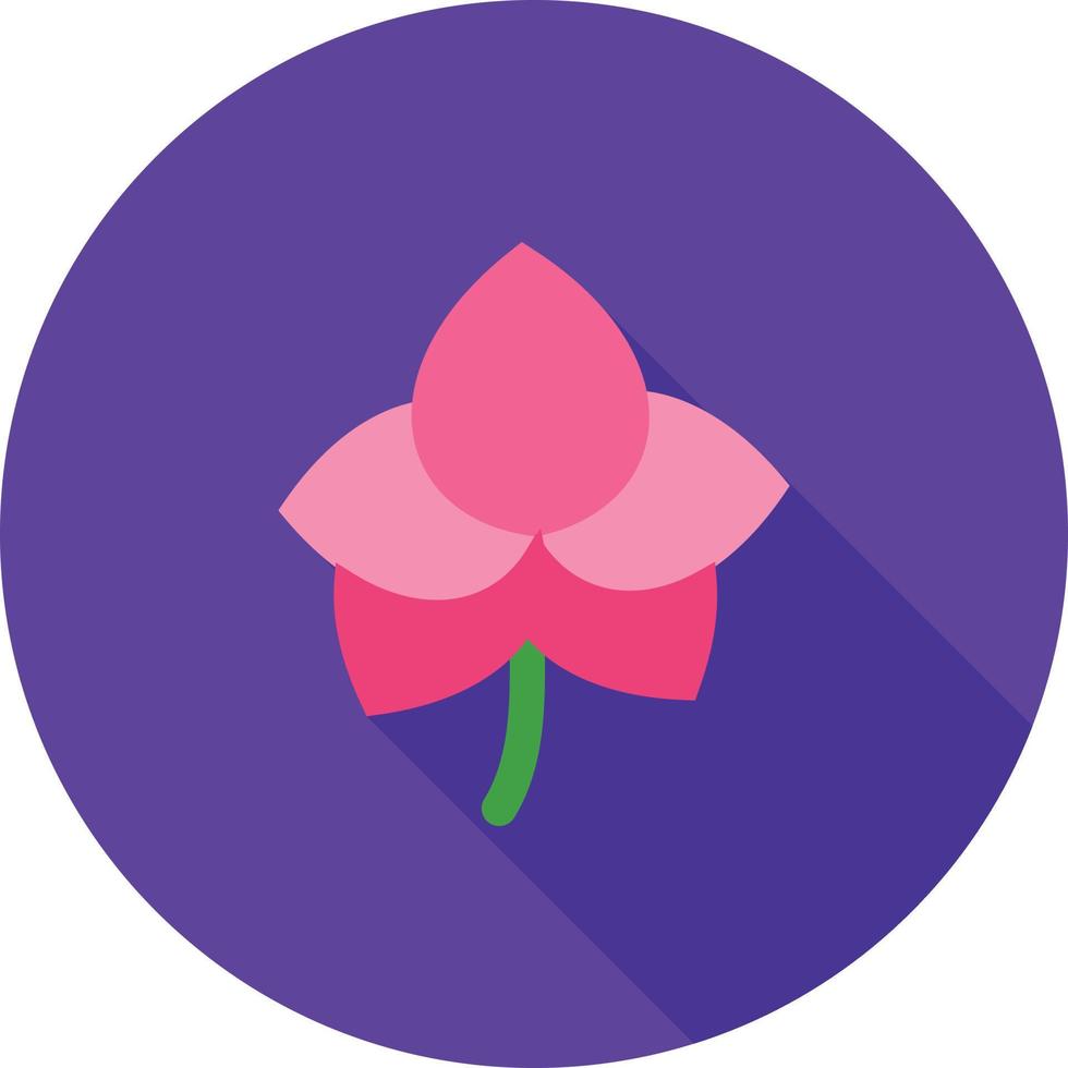 Orchid Flat Long Shadow Icon vector
