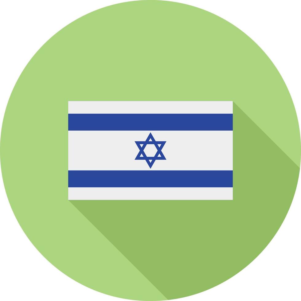 Israel Flat Long Shadow Icon vector