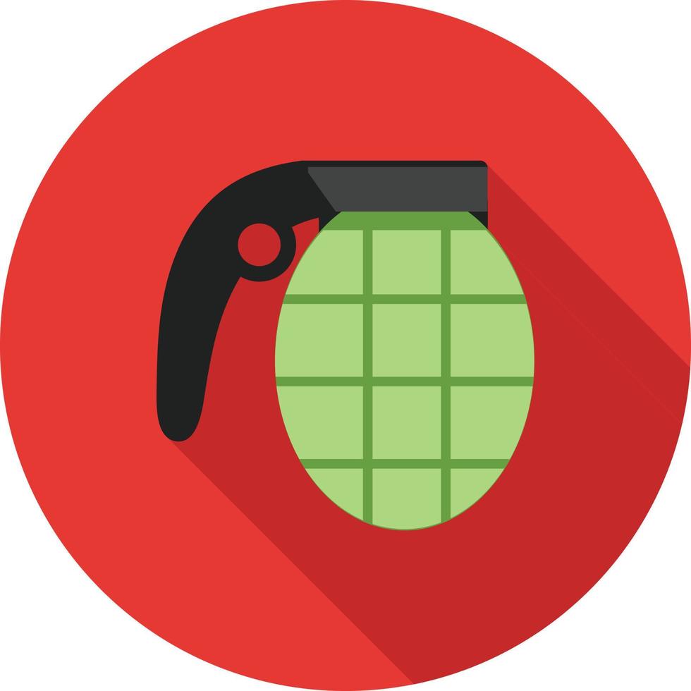 Bomb I Flat Long Shadow Icon vector