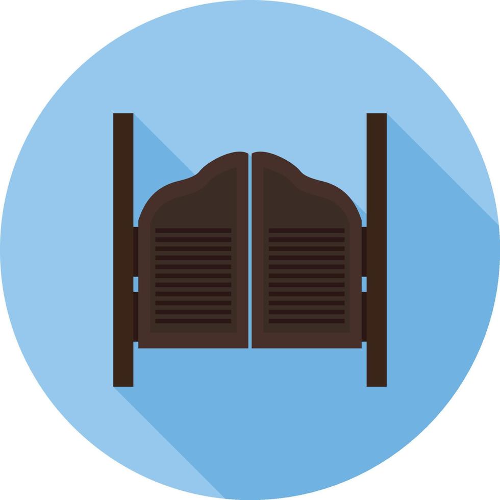 Doors Flat Long Shadow Icon vector