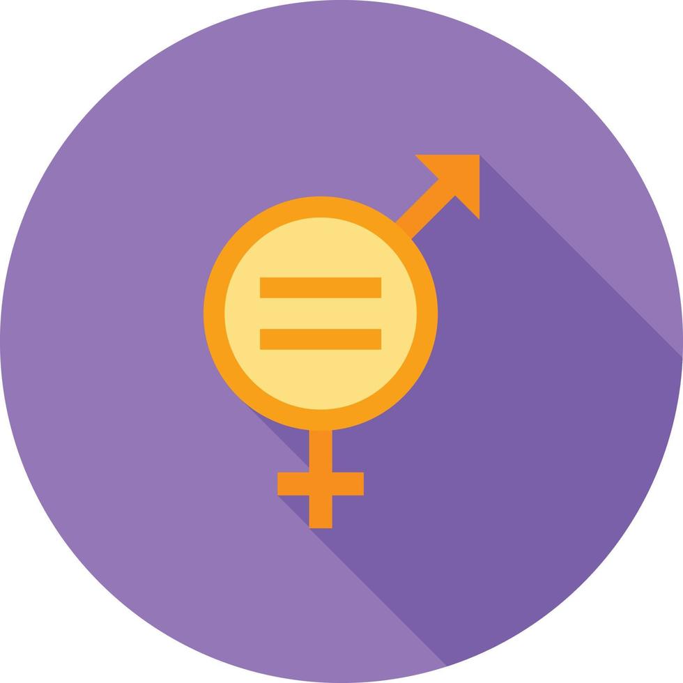 Gender Equality Flat Long Shadow Icon vector