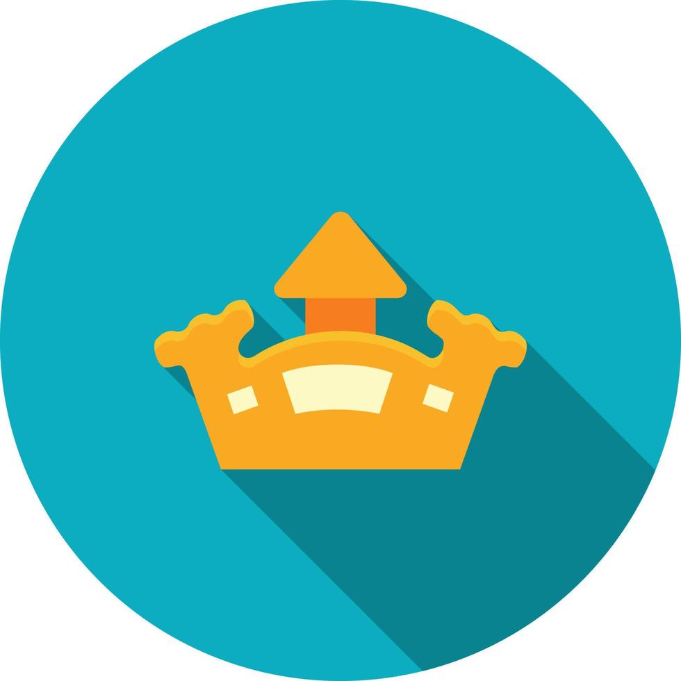 Jumping Castle Flat Long Shadow Icon vector
