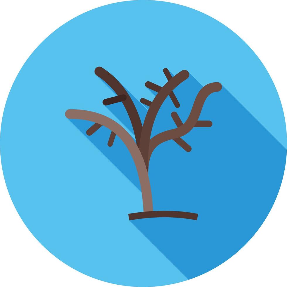 Tree with no leaves Flat Long Shadow Icon vector