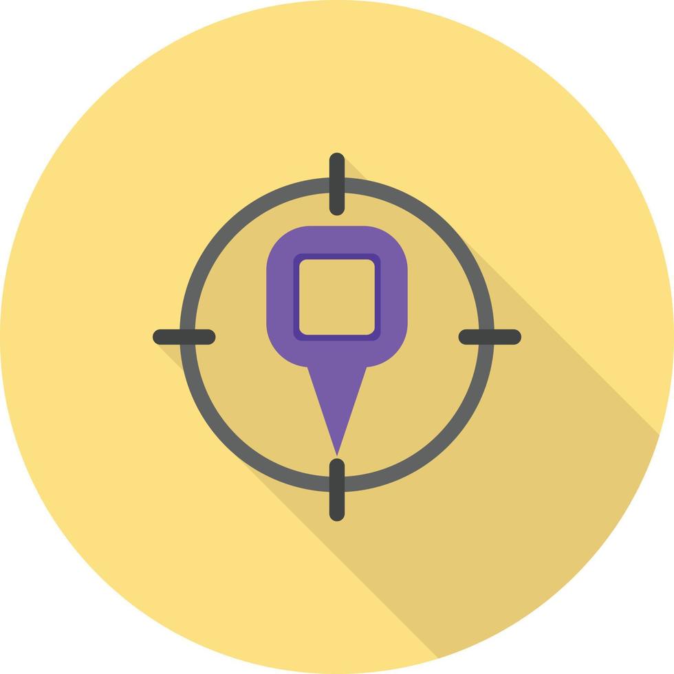 Target Location I Flat Long Shadow Icon vector