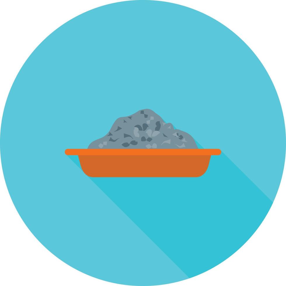 Cement Tray Flat Long Shadow Icon vector