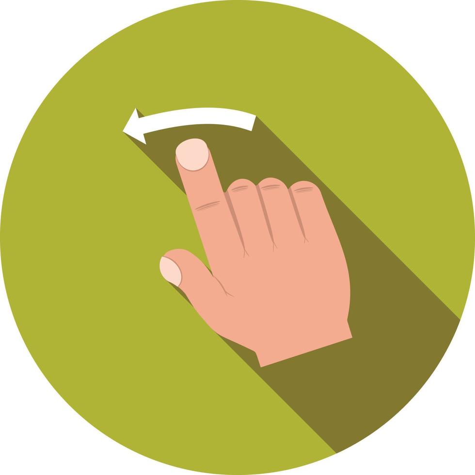 Swipe Left Flat Long Shadow Icon vector