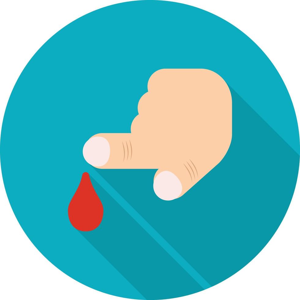 Blood Sample Flat Long Shadow Icon vector