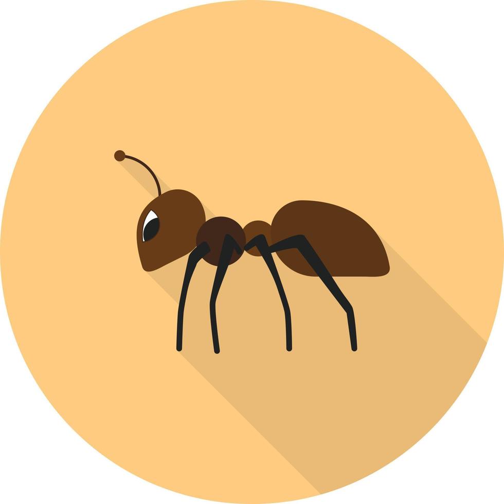 Ant II Flat Long Shadow Icon vector